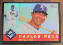 Load image into Gallery viewer, 2009 Topps Heritage Chrome Carlos Pena Black Refractor SSP 22/60 C13
