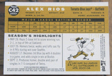 Load image into Gallery viewer, 2009 Topps Heritage Chrome Alex Rios Black Refractor SSP 15/60 C42
