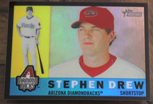 Load image into Gallery viewer, 2009 Topps Heritage Chrome Stephen Drew Black Refractor SSP 57/60 C57

