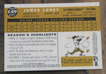 Load image into Gallery viewer, 2009 Topps Heritage Chrome James Loney Black Refractor SSP 5/60 C49
