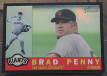 Load image into Gallery viewer, 2009 Topps Heritage Chrome Brad Penny Black Refractor SSP 37/60 CHR130
