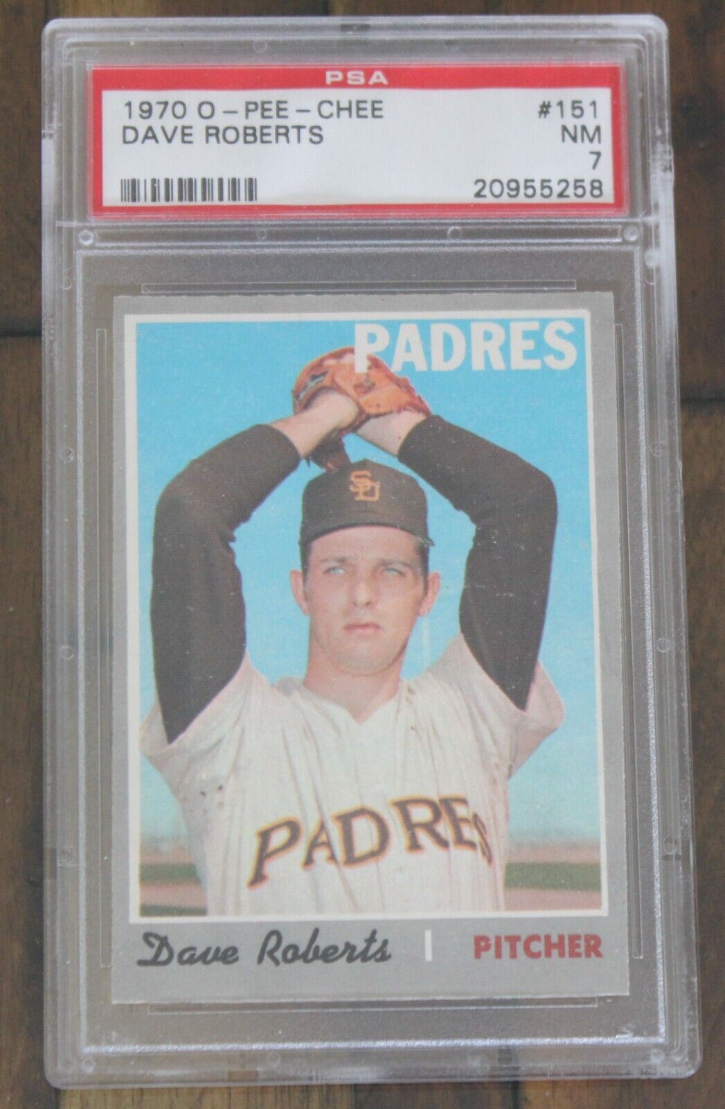1970 O-Pee-Chee Dave Roberts #151 PSA NM 7 Baseball Card, Serial #20955258