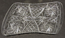 Load image into Gallery viewer, Vintage Crystal Serving Tray - Rectangular - Divided - Pinwheel Pattern
