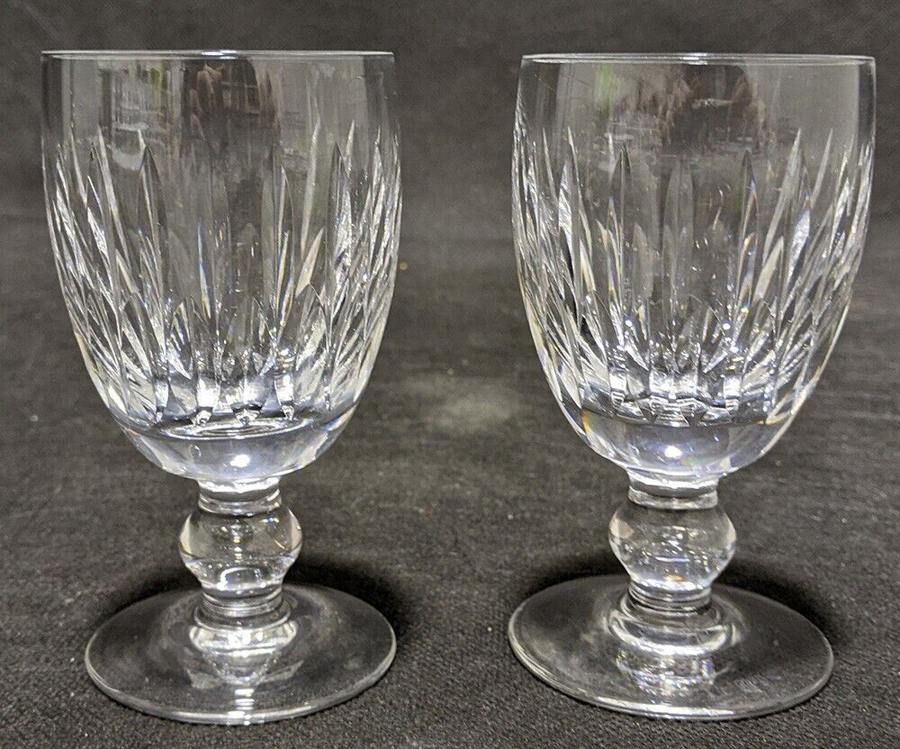 2 WATERFORD - Acid Signed - Crystal Claret Wine Glasses - Maureen