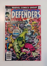 Load image into Gallery viewer, 1976-77 Marvel Comics The Defenders #38,39,42,43 and 46 Newsstand Lots
