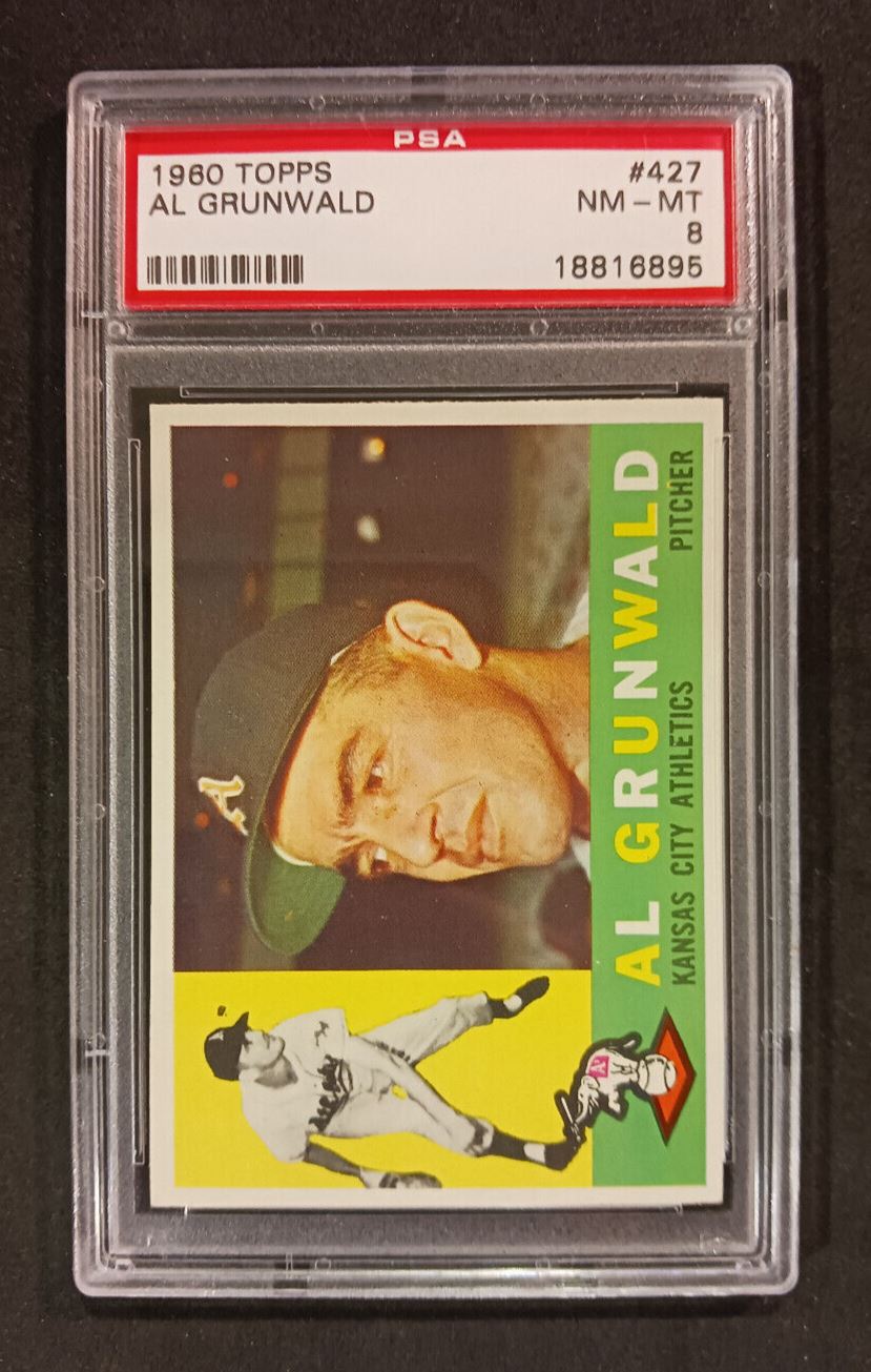 1960 Topps Al Grunwald #427 PSA NM-MT 8 Serial #18816895
