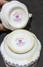 Load image into Gallery viewer, Royal Albert Bone China Tea Cup &amp; Saucer Set - Petit Point - Cream &amp; Sugar
