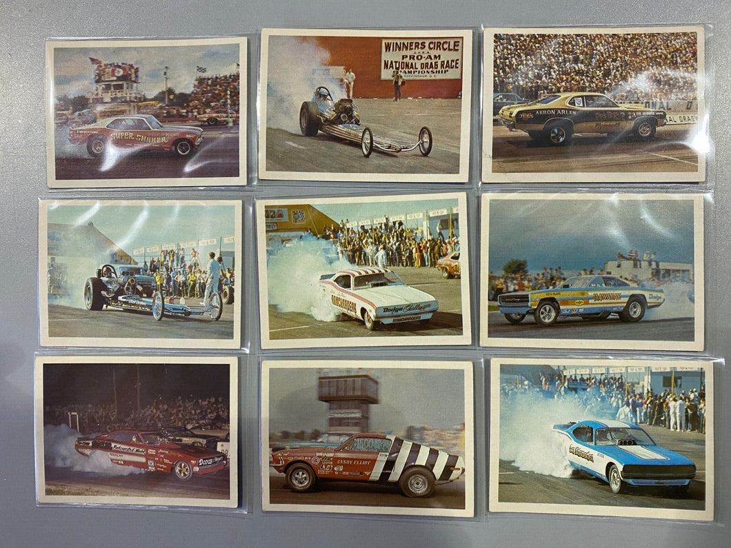 1970 Fleer Ltd AHRA Official Drag Champs Cards Set 56/63