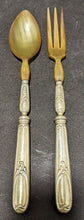 Load image into Gallery viewer, Resin Topped Silver Plate Handle Salad Serving Set - Believe To Be Christofle
