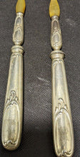 Load image into Gallery viewer, Resin Topped Silver Plate Handle Salad Serving Set - Believe To Be Christofle
