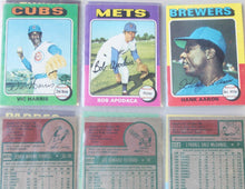 Load image into Gallery viewer, 1975 Topps Baseball Cards Set, EX-MT - MT w/ Brett, Yount, Aaron, Jackson
