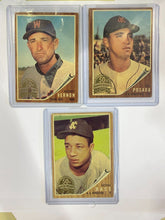 Load image into Gallery viewer, 2011 Topps Heritage 50th Anniversary 1962 Buybacks Lot #7 (3 Cards) #122,152,168
