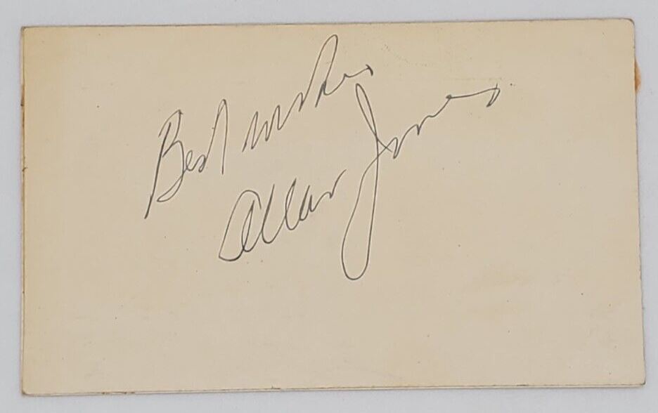 Hollywood Actor Allan Jones Autographed Note