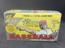 Load image into Gallery viewer, 2008 Topps Heritage &#39;59 Baseball Cards Hobby High#s 7+1 Extra Packs Box (Sealed)
