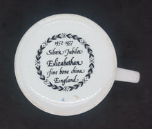 Load image into Gallery viewer, 1977 Queen Elizabeth II Silver Jubilee Fine Bone China Cup and Plate
