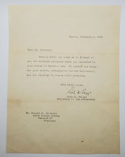Load image into Gallery viewer, 1948 Military Letter Rear Admiral Allan Smith
