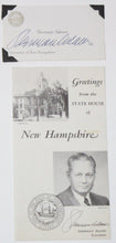 Load image into Gallery viewer, Sherman Adams Autographed Card &amp; Brochure (Governor of New Hampshire, 1949-1953)
