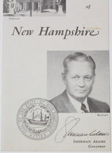 Load image into Gallery viewer, Sherman Adams Autographed Card &amp; Brochure (Governor of New Hampshire, 1949-1953)
