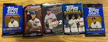 Load image into Gallery viewer, 2007-2008 Topps and Upper deck sealed packs of baseball cards
