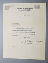Load image into Gallery viewer, 1947 Autograph B.B. Hickenlooper Signed Congress of the United States
