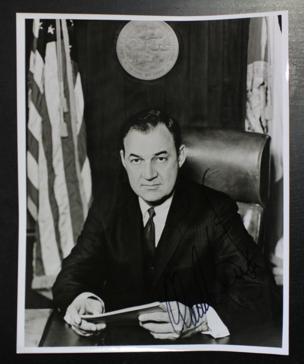 Claude R. Kirk Jr. Autograph (Republican Governor of Florida, 1971-1975)