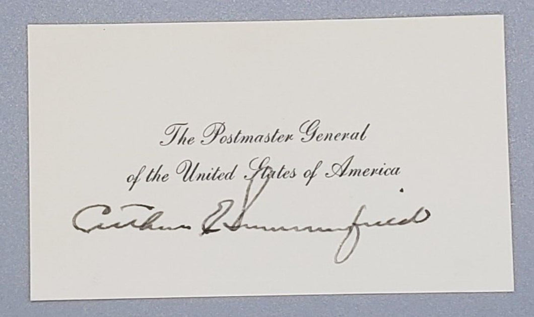 Autograph Postmaster General Arthur E. Summerfield Signed