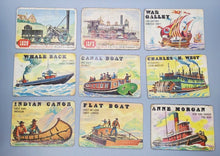 Load image into Gallery viewer, 1955 Topps Rails-Sails Lot 21 Cards F to G
