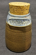 Load image into Gallery viewer, 6 Pc. Earth Tone Blue &amp; Brown Pottery Spice Jar Set
