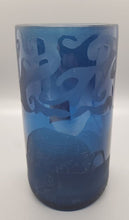 Load image into Gallery viewer, Blue Northwest Territories Art Glass Tea Light Holder - Signed
