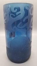 Load image into Gallery viewer, Blue Northwest Territories Art Glass Tea Light Holder - Signed
