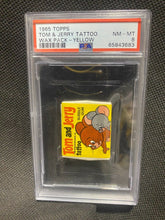Load image into Gallery viewer, 1965 Topps Tom and Jerry Tattoo Wax Pack Yellow PSA NM-MT 8 65843683
