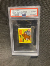 Load image into Gallery viewer, 1965 Topps Tom &amp; Jerry Tattoo Wax Pack - Yellow PSA GEM MT 10 65843681
