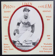 Load image into Gallery viewer, Very RARE 1960's Sandy Koufax Linen Photo Patch
