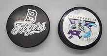 Load image into Gallery viewer, Hockey Pucks Lot - Indianapolis Ice &amp; Barrie Flyers
