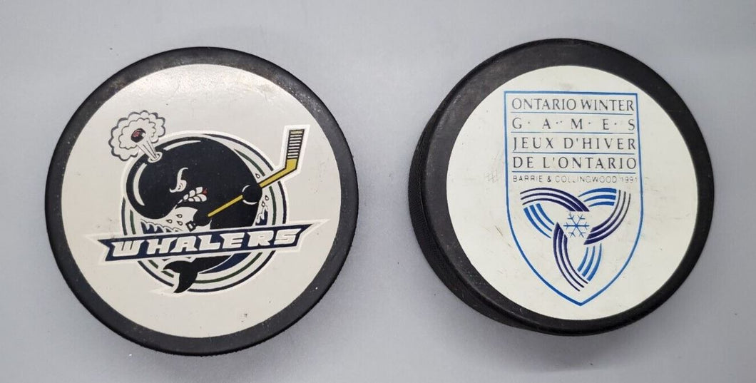 Hockey Pucks Lot - Whalers & Ontario Winter Games