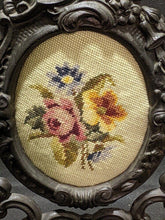 Load image into Gallery viewer, Art Nouveau Dresser Swinging Mirror Frame With Needlepoint Artwork
