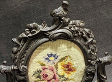 Load image into Gallery viewer, Art Nouveau Dresser Swinging Mirror Frame With Needlepoint Artwork
