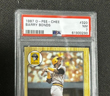 Load image into Gallery viewer, 1987 O-Pee-Chee Barry Bonds PSA Graded cards #320 NM 7
