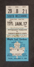 Load image into Gallery viewer, 1991 Maple Leafs vs Penguins Tickets Stub
