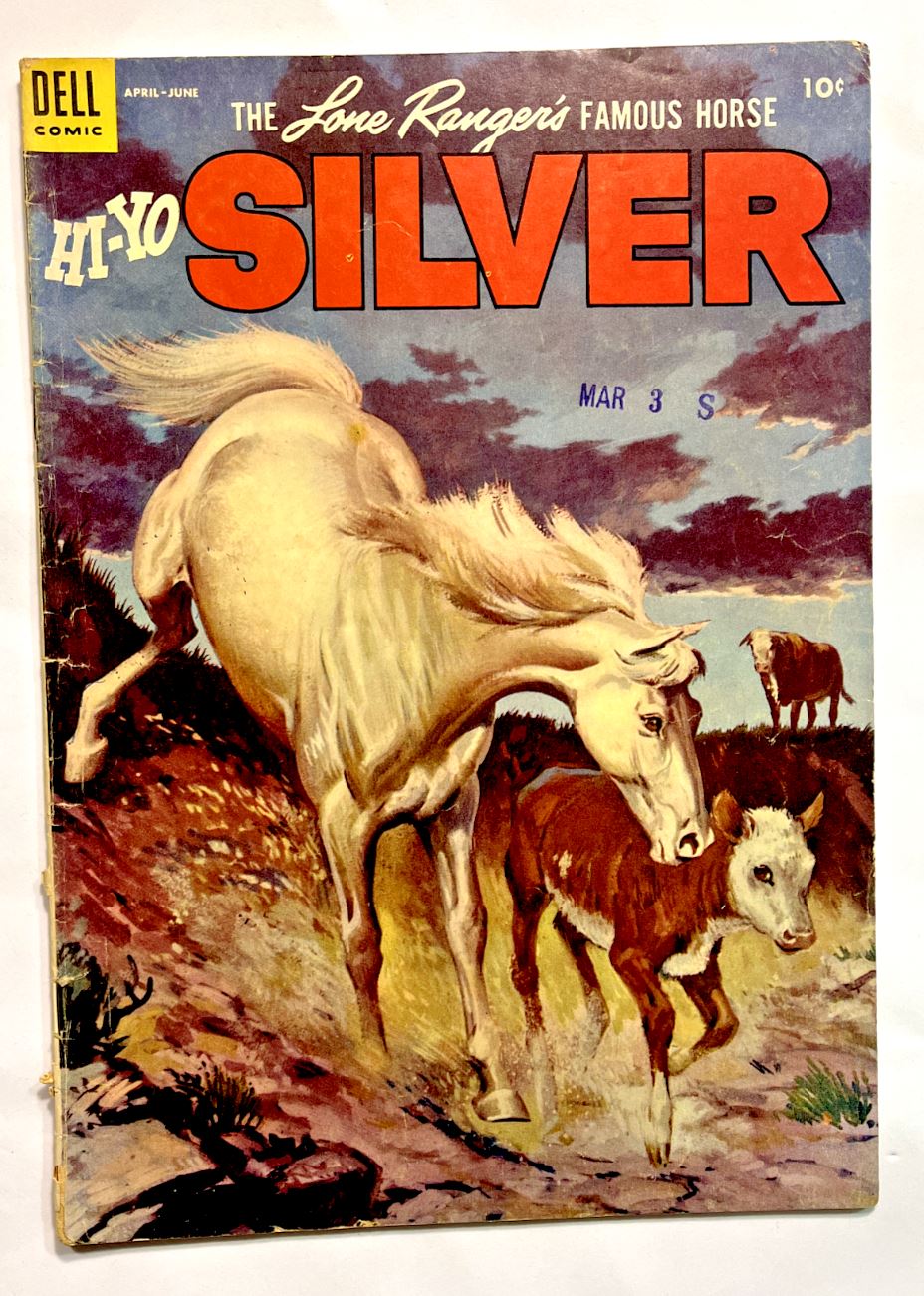 1954 The Lone Rangers Famous Horse Hi Yo Silver # 10, Dell Comic, Fine