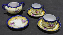 Load image into Gallery viewer, Lot of Assorted Unmarked Nippon - Sugar Bowl, Saucers, Teacups - Hand Painted
