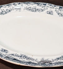 Load image into Gallery viewer, Late 1800&#39;s Green Transferware Platter by Defiance - 16 1/2&quot;
