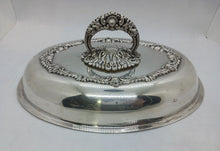 Load image into Gallery viewer, Antique Silver Plated Rideau Plate Entree Dish &amp; Cover

