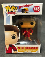Load image into Gallery viewer, Funko Pop BayWatch Mitch Buchanon Vinyl Figure with Stickers attached, EX
