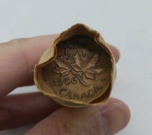 Load image into Gallery viewer, 1956 Canadian Pennies (50 coins per roll) 2 rolls
