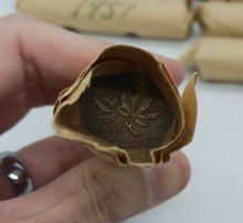 Load image into Gallery viewer, 1951 Canadian Pennies (50 coins per roll) 10 Rolls
