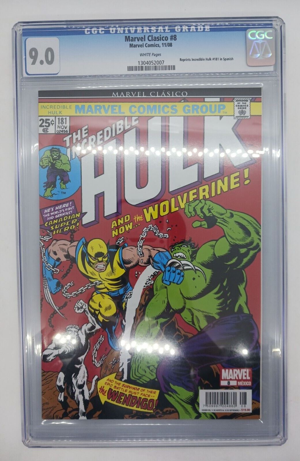 Marvel Clasico #8 Marvel Comics, 11/08 White Pages CGC 9.0 - 1304052007