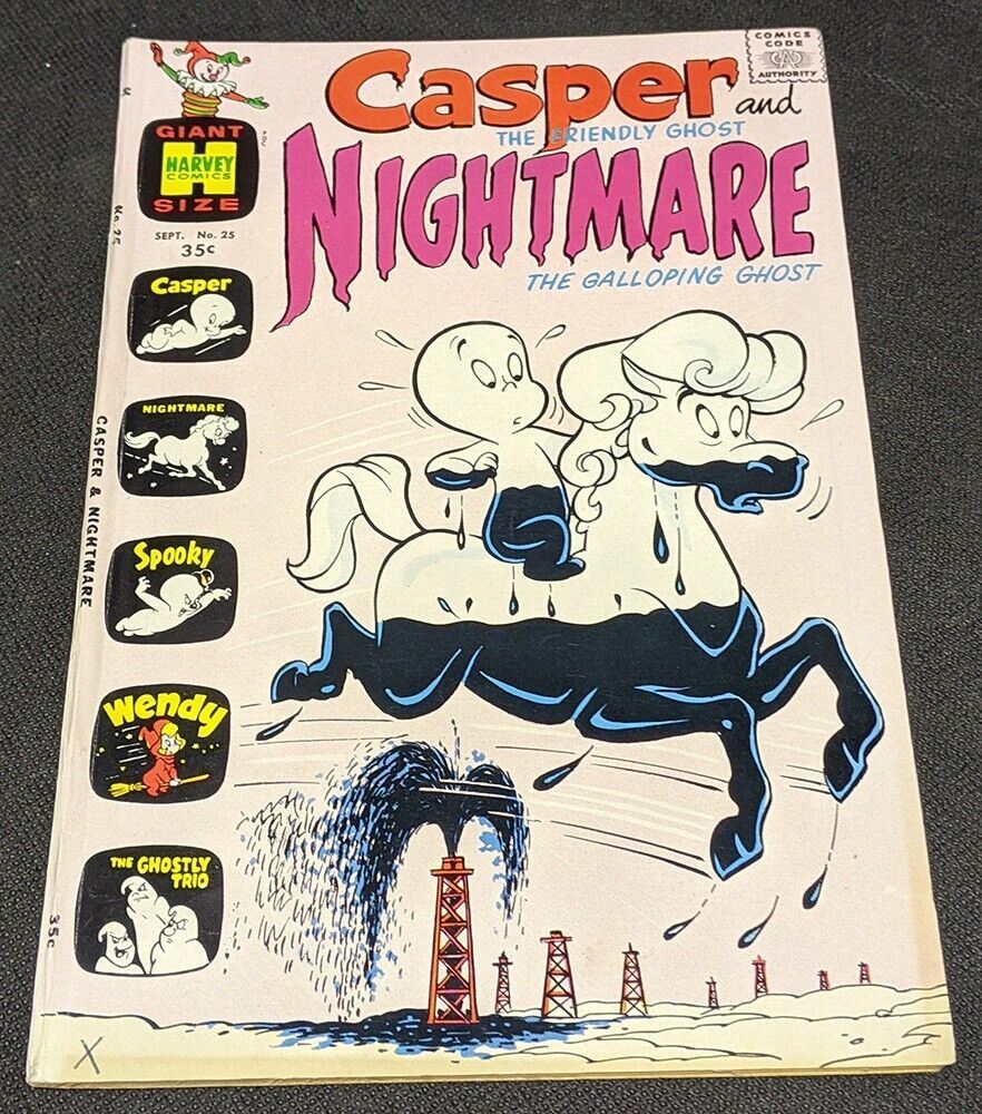 1969 Casper The Friendly Ghost & Nightmare #25, Canadian Price Variant VG+ 5.0