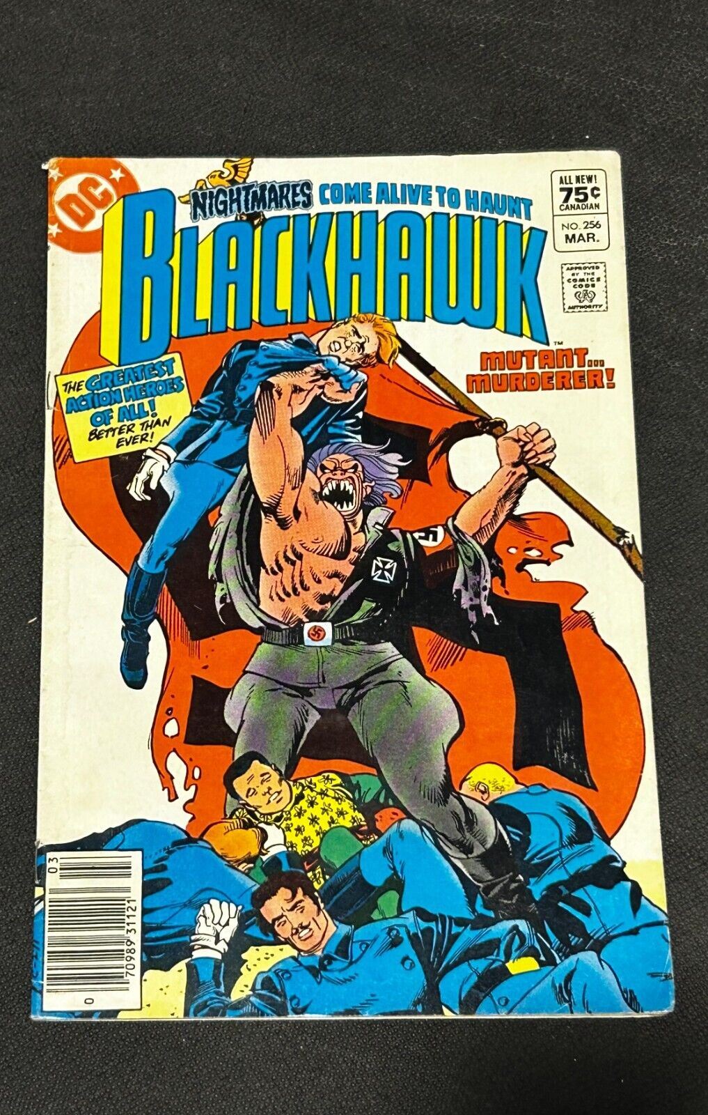 1982 DC Comics Blackhawk Issue 256, CAD VAR, Newsstand , VG+ condition