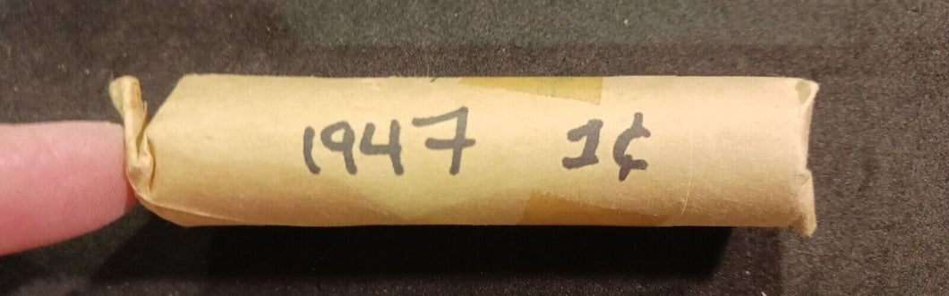 1947 Canadian Pennies (50 coins per roll) 1 Roll Lot A